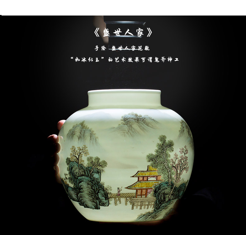 Jingdezhen ceramics shengshi people storage tank decoration decoration crafts soft outfit sitting room between example furnishing articles