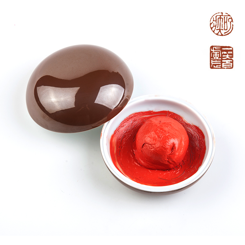 (West-Cooled Printing Society) Western Crane Springs Seal Engraving of Sand Zhu's exclusive imprinted mud delivery box for two-and-a-two-52-style dress