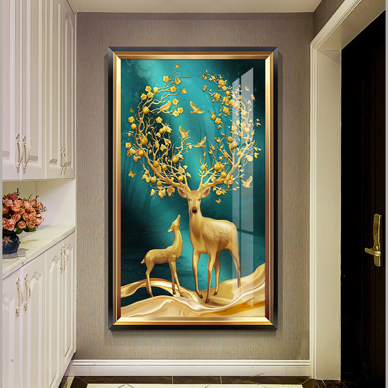 American Light Luxury Entertainment Painting Corridor Utilla Mura-wall Hall Painting Mouth Avenue Staircase Background Wall