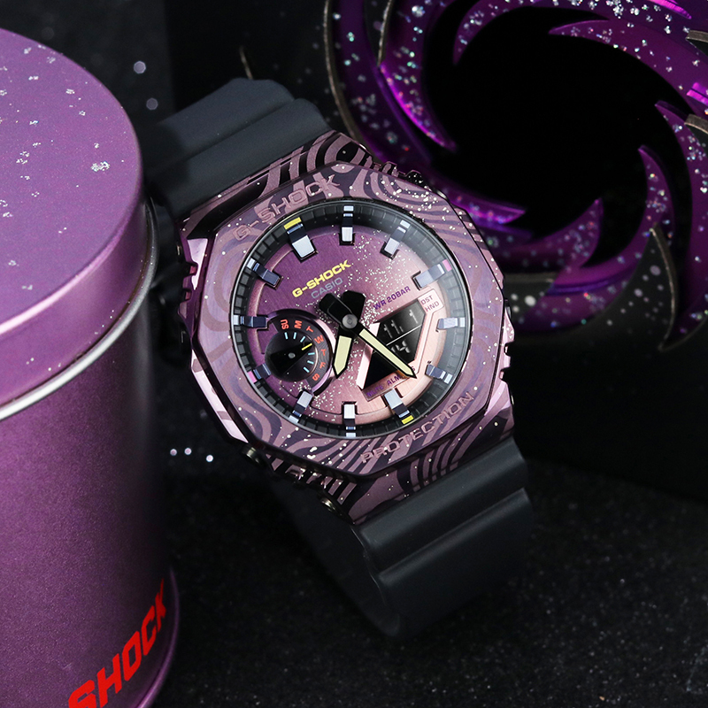 Casio Watch Farmhouse Oak Gm-2100Mwg Space Creation Co-Branded Galaxy Theme Fashionable Waterproof Watch
