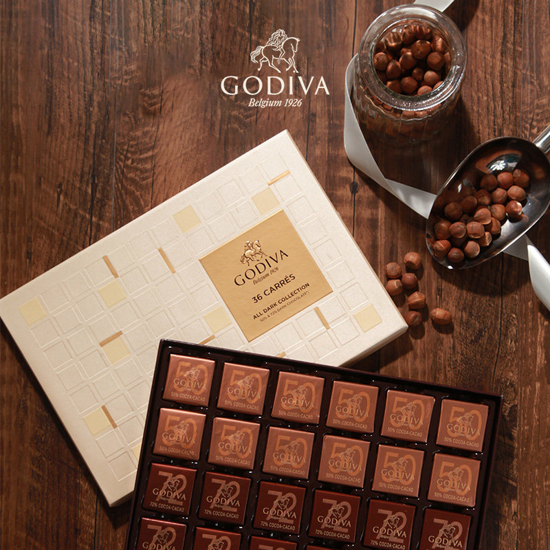 比利时进口 GODIVA 歌帝梵 经典黑巧系列巧克力 36片礼盒装 天猫优惠券折后￥259包邮（￥395-136）经典系列可选