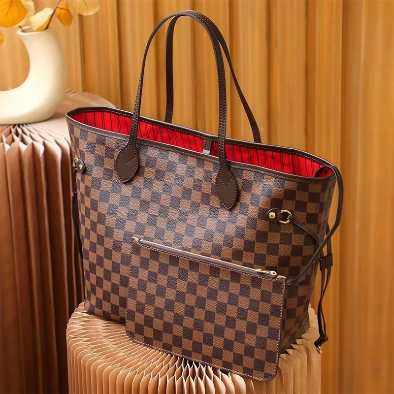 Hong Kong Store 2026 New Model Genuine Leather Monogram Shopping Bag Set, Large Capacity Tote Bag, Shoulder and Handbag Hong Kong Store 2026 New Model Genuine Leather Monogram Shopping Bag Set, Large Capacity Tote Bag, Shoulder and Handbag