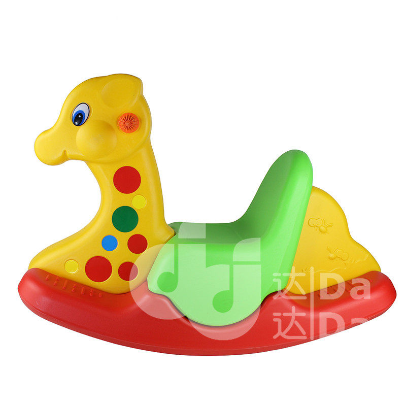 Rocking chair thickened children's wooden horse rocking horse toy Fawn three-color rocking horse indoor environmental protection plastic