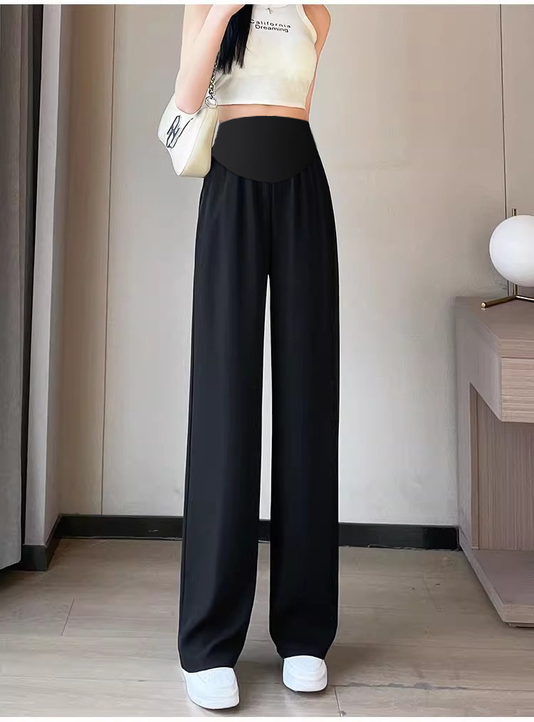 Jq Jingqi Maternity Pants for Autumn 2026, New Style Wide-Leg Suit Pants, Non-Tightening on the Belly during Pregnancy, Autumn and Winter Maternity Wear — 19
