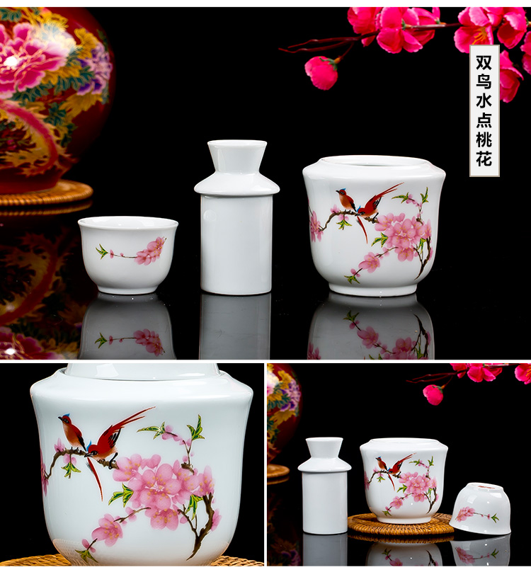 Jingdezhen ấm gốm nồi rượu ấm chai hai hai nồi lẩu ấm hơn ấm rượu vang nồi rượu vang ly rượu - Rượu vang cốc uống rượu whisky