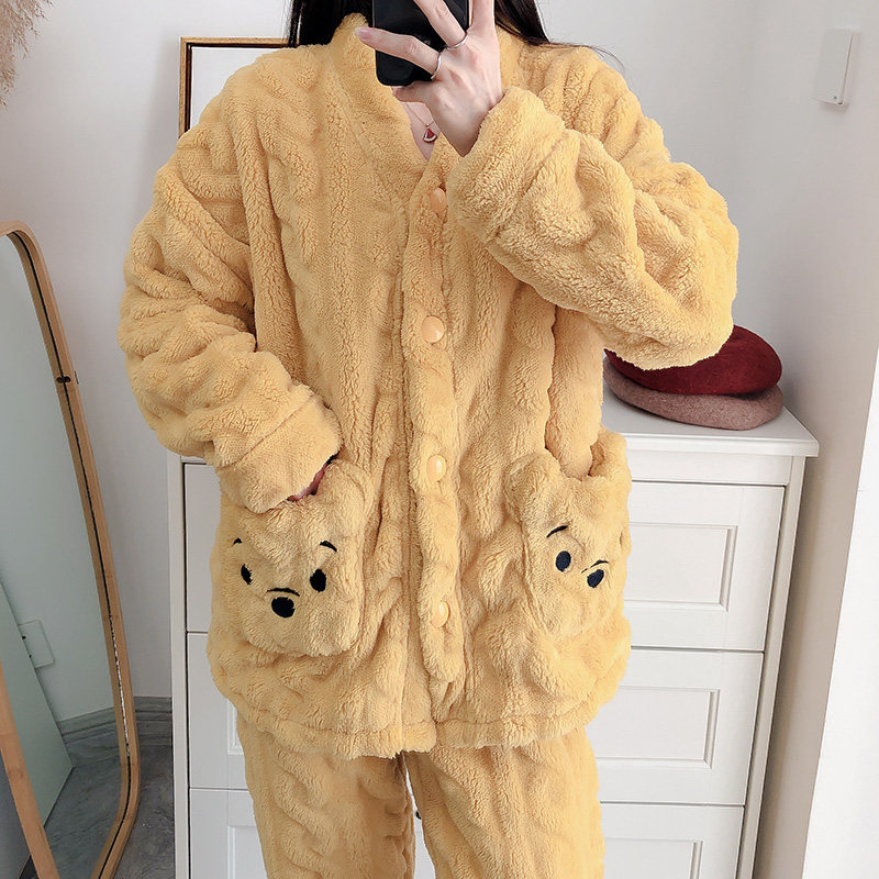 Holding you in the palm of your hand~ Daikui's coral velvet shui clothing women's autumn and winter plus velvet thick heating pants