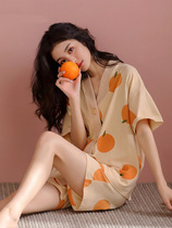 Indulge in the gentleness of summer ~ reveal your perfect whitening pure cotton pajamas for women 2024 new summer thin style can be worn outside