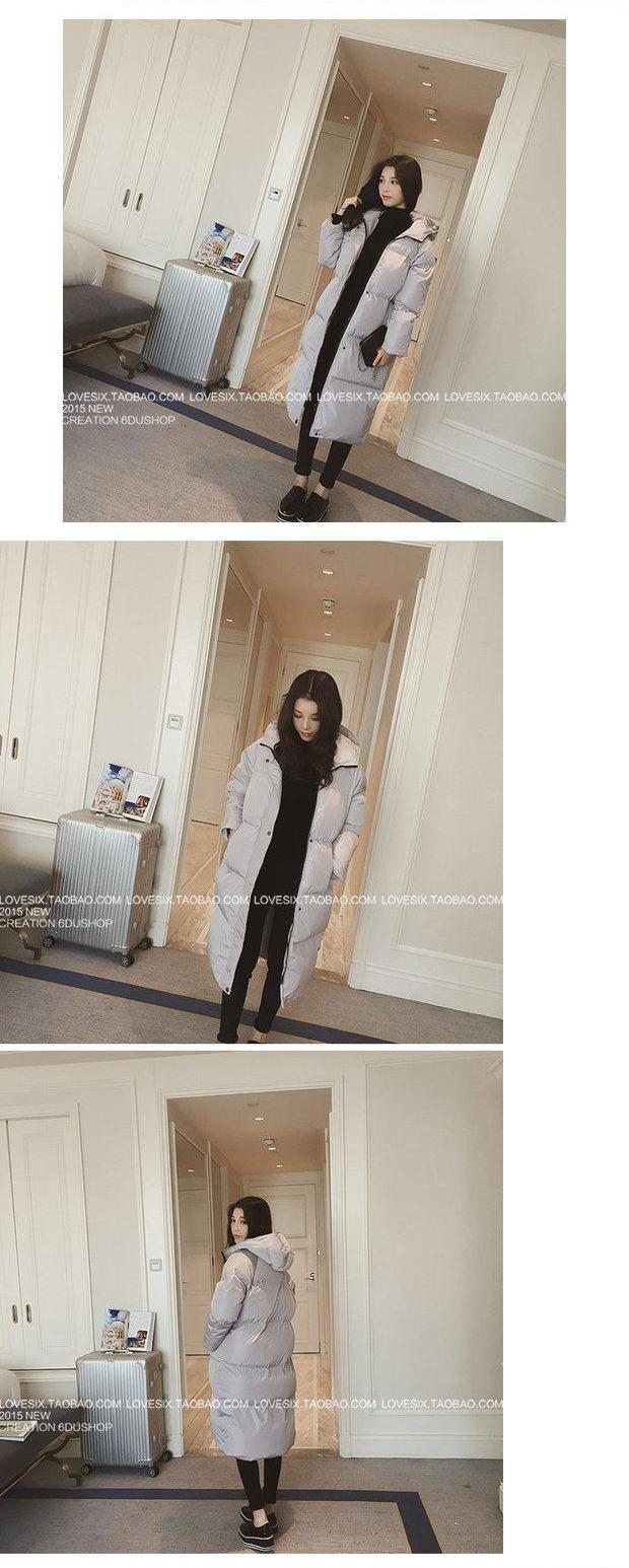Áo chống mưa mùa hè cho nữ áo khoác cotton mùa đông Áo khoác cotton qua đầu gối oversize dịch vụ bánh mì đôi áo phao nữ mũ lông
