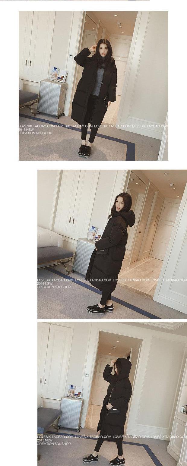 Áo chống mưa mùa hè cho nữ áo khoác cotton mùa đông Áo khoác cotton qua đầu gối oversize dịch vụ bánh mì đôi áo phao nữ mũ lông