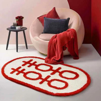 Xi word mat small red book wedding European carpet entrance wedding room door mat entrance bedroom bedside blanket mat mat