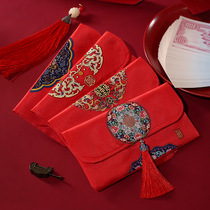 Cloth Art RMBten thousand Red Envelopes Wedding Supplies Big Total Handley Is The Seal Big Red Bag Creative Personality Wedding Gift Bag