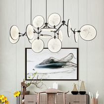 New Chinese living room lights Modern Chinese dining room lights Simple study creative bedroom landscape painting designer lamps
