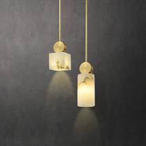 All-copper marble chandelier Bedroom bedside bar postmodern light luxury small chandelier Simple creative personality designer