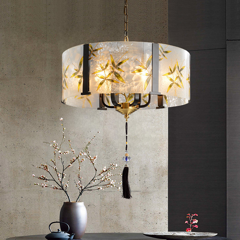 Modern New Chinese Living Room Chandelier China Wind Dining Room Tea Room Bedroom Imitation Ancient Creative Design Division All Copper Lamps