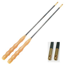 Carbon shaker rod 6 7 mm oblique hole copper head Single-head diabolo rod Beef tendon handle Bamboo non-slip sweat-absorbent handle
