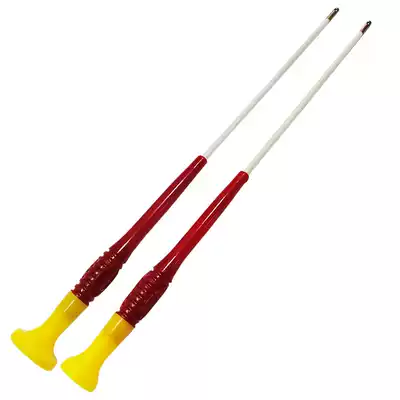 48 cm with double bowl Retractable two-section rod Single-head diabolo shaking rod Solid straight hole copper head rod with bowl