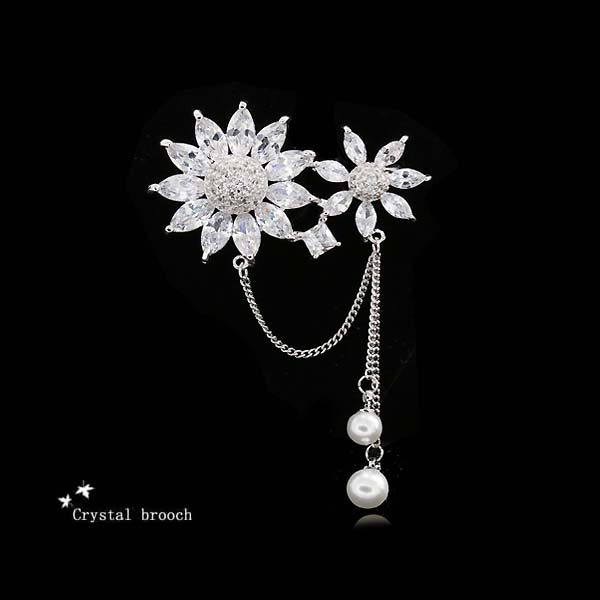 Broche femme en Zircon diamant - Ref 1177481 Image 7