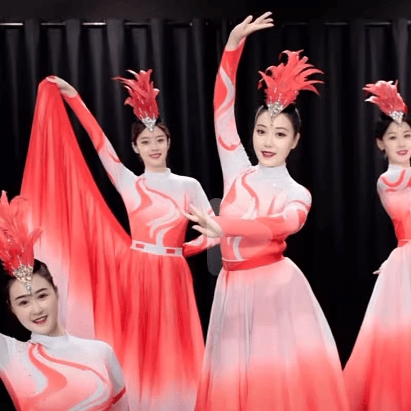 New Opening Dance Performance Large Feather Headdress Elegant Modern Dance Costume Song and Dance Performance Hair Accessory Grading