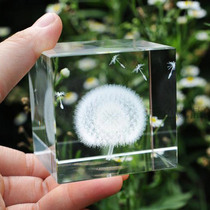 DIY send teacher girlfriend girlfriend birthday gift Crystal dandelion Teachers Day 3D ornaments