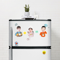 Refrigerator stickers creative custom wedding decoration cartoon cute magnetic stickers photo hair custom big head diy personality