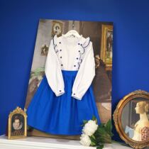  Diary of princess 2019 Girls Spring and Summer double-breasted Western style suit Classical girls spring long-sleeved