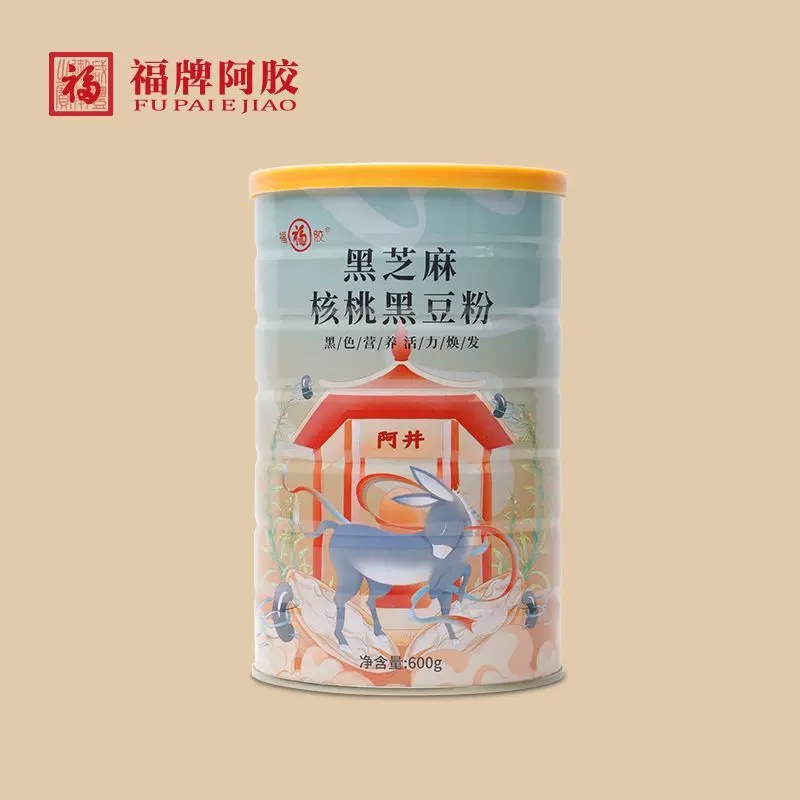 福牌阿胶黑芝麻核桃黑豆粉600g