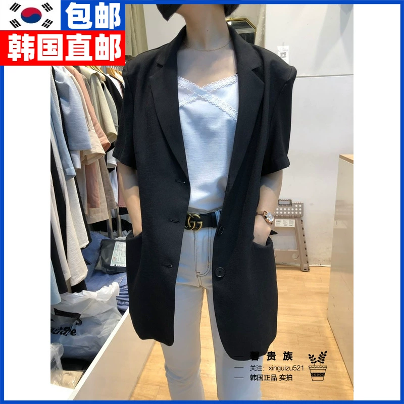 Áo khoác nữ trực tiếp Hàn Quốc mua sắm Dongdaemun mùa hè tay dài phù hợp với áo blazer tay ngắn 001 - Business Suit