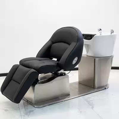 Barber shop hair cutting chair, inverted chair, one-piece shampoo, massage, shaving, hairdressing chair, shampoo bed, one-piece