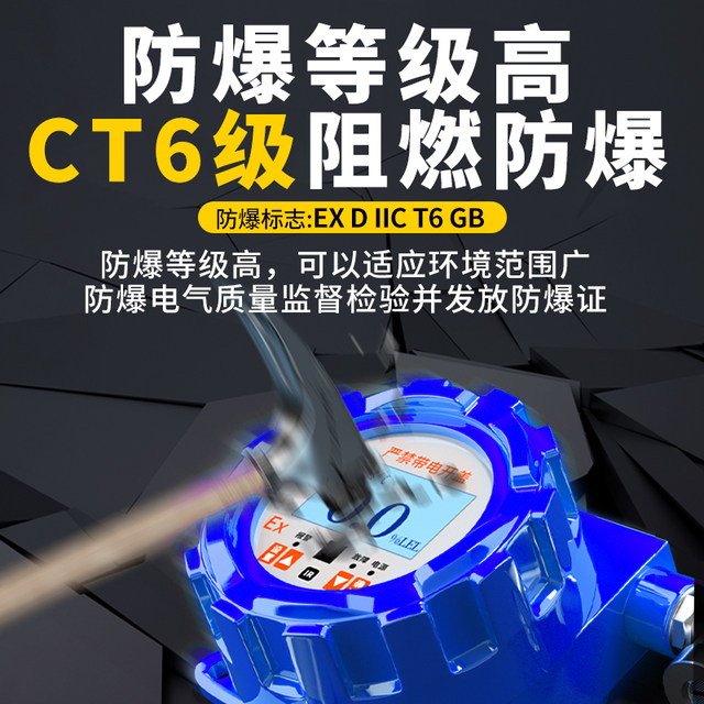 Fixed Acetylene Gas Detector, Independent C2H2 Leak Concentration Detection Alarm, Industrial Explosion-Proof Probe