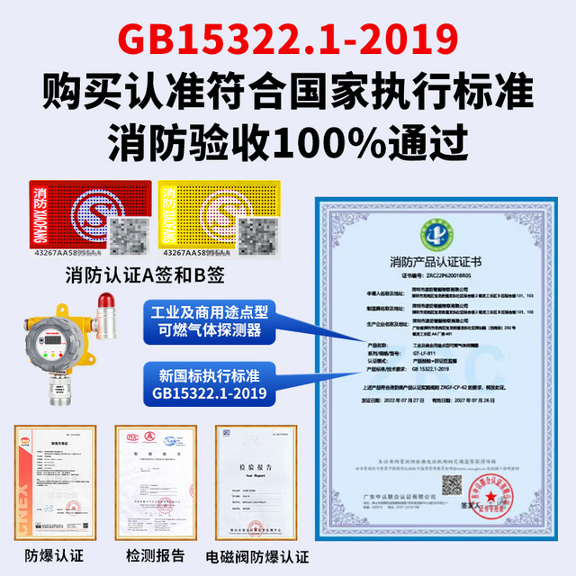 Natural Gas Alarm Automatic Air Cut-Off Valve Natural Gas Leakage Alarm Methane Leakage Solenoid Valve