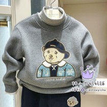  Spot 20 winter TW bear boys  high neck plus velvet sweater TKMW94T02B sweatpants TKTM94T01K