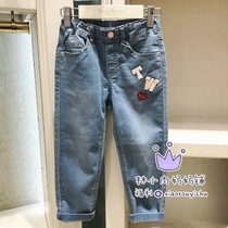  Special 19 autumn TW bear girls pants slim stretch jeans TKTJ93851K TJ93851K