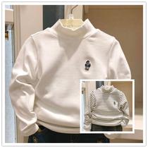  Special 19 winter bear childrens clothing boys semi-high neck long-sleeved T-shirt bottoming shirt TKLA94901A TKLA94T01B