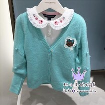  Inspection special 20 winter TW bear girls  clothing knitted cardigan wool jacket TKCK94T51B CK94T51B