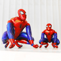 Large 3D standing Spider-man Trojan Cartoon balloon Unicorn Mermaid Ice and snow aluminum foil balloon Birthday party