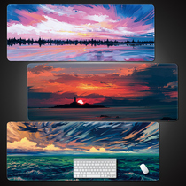 Nordic Ins Oversize Mouse Pad Table Mat Home Oil Painting Extreme Light Wind Office Thickened Mouse Pad Notebook Pad