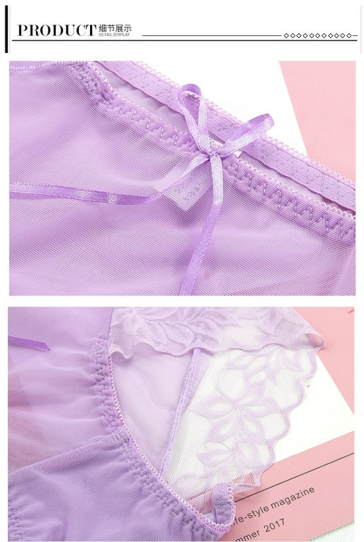 Ren ren màu tương phản lưới đồ lót nữ cảm giác eo nữ quần cotton nữ tóm tắt bán buôn quần lót victoria thun lạnh
