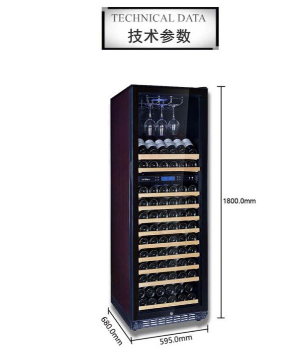 tủ rượu kadeka Thanh nhạc LeBarr L168D máy nén nhiệt độ kép rượu làm mát nhiệt - Tủ rượu vang tủ rượu treo tường
