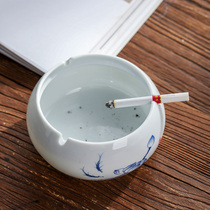 Ceramic ashtray creative personality fashion windproof large and small living room home office European style ashtray