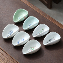 White porcelain tea Lotus porcelain tea ceramic tea appreciation tea tea shovel tea spoon tea spoon kung fu tea set tea ceremony accessories