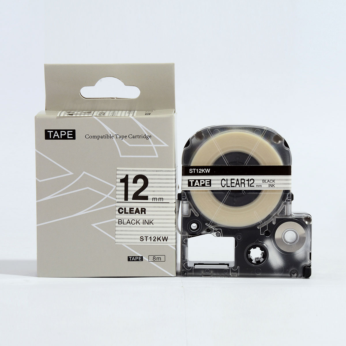 SS12KW label machine ribbon 12mm white SR230CH 530C suitable for Jin Gong Epson label paper