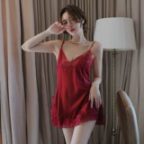 Сексуальное нижнее белье, кружевная пижама, платье-комбинация, с открытой спиной