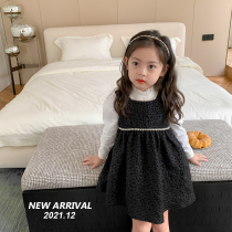 Girls Dress Spring 2022 New French Vintage Black Princess Baby Birthday Camisole Skirt Tide