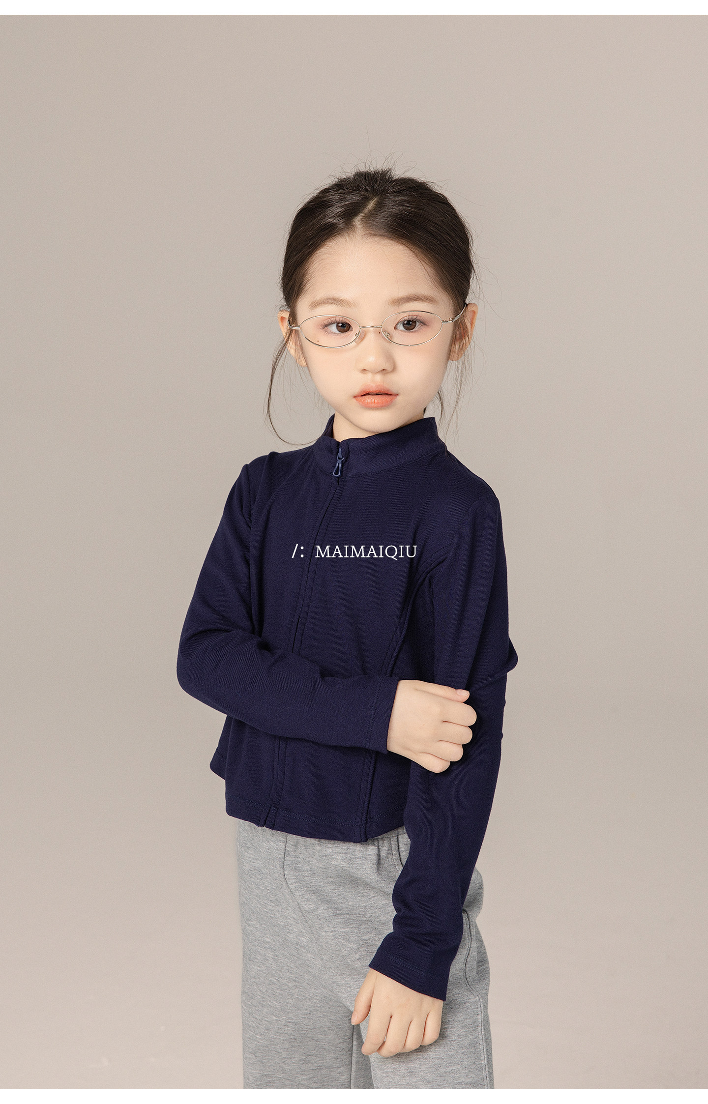 一秋妈女童2026秋季新款运动风拉链短外套中大儿童修身时髦洋气 — 21