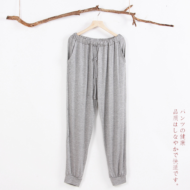 Quần pyjama nam rộng mùa hè điều hòa không khí quần quần kích thước lớn mỏng modal căng quần thường xuyên quần chùm - Quần tây quần short nữ lưng cao