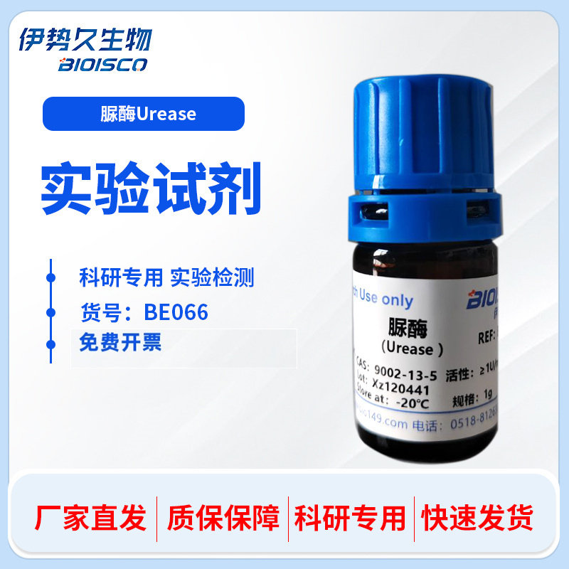脲酶，尿素酶（国产）&ge;2.3u/mg CAS:9002-13-5 1g 5g 科研专用