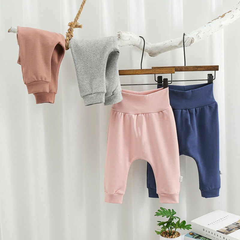 Baby Pants Spring and Autumn Outer Wear Men's PP Pants Children's High Waist Belly Pants Toddler Pants Women's Big Butt Pants Autumn Fashion Trend