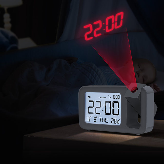 Japanese multifunctional projection alarm clock desktop student