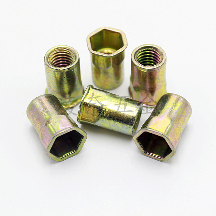 Countersunk hexagonal pull riveting nut riveting nut inside and outside hexagonal riveting nut lahat M4M5M6M8M10M12