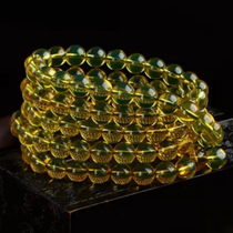 (Bear Home) Mexico 3A water purification Blue Pepper Dominican amber beeswax ball pendant 925 silver ring